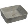 SAPHO - DALMA keramické umývadlo na dosku 48x38 cm, grigio 513