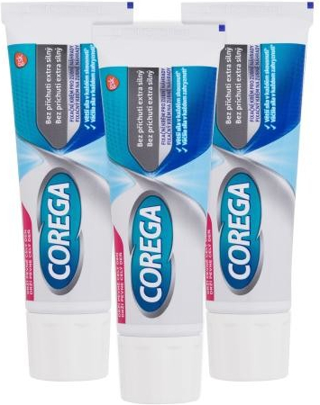 Corega Gum Protection Trio fixačný krém bez príchute s ochranou ďasien 3x40 g
