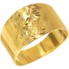 Argento Pozlátený strieborný prsteň s ručným gravírom 72673