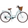 Dámsky mestský bicykel Jasmine B204-blue s košíkom 28