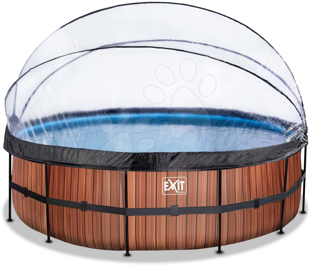 Exit Toys Wood pool Bazén s krytom a pieskovou filtráciou 488x122 cm