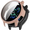PROTEMIO 107635 PC FULL COVER Plastový kryt so sklom pre Garmin Vivoactive 6 ružový