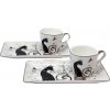 Home Elements Espresso set s podtáckami 2 x 65 ml, Mačka