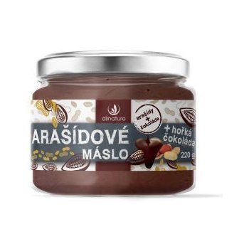 Allnature Arašidové máslo s horkou čokoládou 220 g