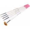 Súprava štetcov na zdobenie bielo-ružová 5 ks