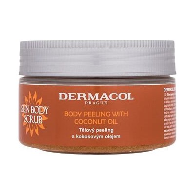 Dermacol Sun třpytivý peeling na tělo s kokosovým olejem 200 g unisex