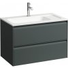 Laufen Skrinka s umývadlom Meda 77 cm, sivá prevádzka H4216820112661