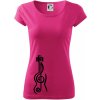 Husľový kľúč gitara - Dámske tričko Pure - 3XL ( Purpurová )