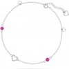 Retiazka na nohu ružový so Swarovski Elements Lilo BA210115000F Fuchsia