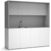 PLAN Kuchynka NIKA s drezom a batériou 1963 x 600 x 2000 mm, sivá, ľavé