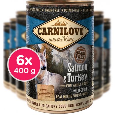 Carnilove Wild Meat Salmon & Turkey 400g , 6 ks