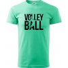 Volleyball nápis - Klasické pánske tričko vyššej gramáže - M ( Mätová )