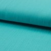 Mušelín/dvojitá gázovina aqua, š.140
