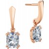 DF dámske náušnice 6437, ružové zlato s laboratórnymi diamantmi s hmotnosťou 3,00 ct VS1/F
