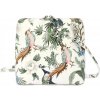 Kožená malá dámská crossbody kabelka s motivem ptáčků