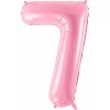 PartyDeco Fóliový balón číslo 7, 86cm pink
