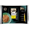 SHEBA Delicacy Fine Flakes Poultry Flavors sáčky 4x85 g – kompletné vlhké krmivo pre dospelé mačky