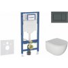 Geberit Duofix Set predstenovej inštalácie, klozetu Oudee a dosky softclose, tlačidlo Sigma30, matná čierna/čierna SANI11CA5104B