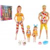 Bábika a panáčik s deťmi a doplnkami 30 cm – rodinný set