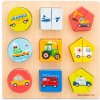 New Classic Toys Drevené vkladacie puzzle - dopravné prostriedky