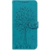 Peňaženkové puzdro Embossing Pattern Strom a jeleň modré – Motorola Moto G60