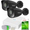 Hilook by Hikvision Sada na IP monitoring 5 Mpx 2 kamery IPCAM-B5 BLACK, 4-kanálový rekordér s PoE - HiLook od Hikvision