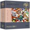 Trefl Trefl Wood Craft Origin Puzzle Vianočné mačky 501 dielov