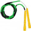 Korálkové Katana Rope - švihadlo pre začiatočníkov, nastaviteľná dĺžka, vhodné na chudnutie. Vyber farbu rukovätí:: Žlté, Vyber farbu korálikov: Čierno/zelená Švihadlo s korálkami ti pomôže schudnúť,