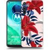 Picasee silikónový prehľadný obal pre Motorola Moto G8 - Red Lily