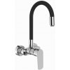 AQUARISTO STYLE Drezová batéria DAKOTA rozstup 100mm, horné flexi rameno, čierna-chróm