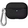 AppleKing obal s textúrou kože a karabínou pre AirPods Pro – čierny - možnosť vrátiť tovar ZADARMO do 30tich dní
