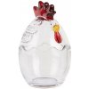 Clayre & Eef Transparetná sklenená dóza s vekom v tvare sliepočky Chicken - ⌀ 10*17 cm - Clayre & Eef
