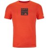 Ortovox 185 Merino Square T-shirt M hot orange XL; Oranžová triko