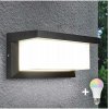 BOWI LED RGBW stmievateľné vonkajšie nástenné svietidlo NEELY 1xE27/9W/230V IP54 antracit BW0296+AI0819 + záruka 3 roky zadarmo