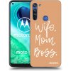 Picasee silikónový prehľadný obal pre Motorola Moto G8 - Boss Mama