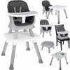 Stolička na kŕmenie Jokomisiada 6v1 sivá pre deti od 6 mesiacov