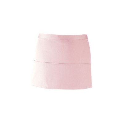 Premier Workwear Pracovná zástera krátka s vreckami PR155 Pink Pantone 1895 60 x 33 cm