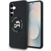 Karl Lagerfeld Liquid Silicone K&CH Heads MagSafe Zadní Kryt pre Samsung Galaxy S25 FE Black