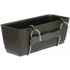 Prosperplast RATOLLA PW 49,2x17,2x17,4cm truhlík s miskou tmavě hnedý