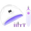Verk 24406 Sada na nechty UV lampa 12 W + pilník 2v1