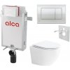 Alcadrain Set modulu na stenu, WC EBS Urban Vortex Rimless, sedadlá a tlačidlá M271, chrom lesk 1 set