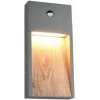 TRIO 246969135 SALMON vonkajšie nástenné svietidlo so senzorom SMD LED 11W/1200lm 3000K IP44 antracit, imitácia dreva