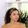 African Fabs Print Headband – Bavlnená čelenka pre kučeravé vlasy hnedo-čierna