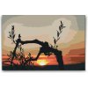 Vymalujsisam.sk Maľovanie podľa čísiel - Olivovník pri západe slnka Veľkosť: 40x60cm, Rám: Na plastovej doske
