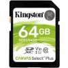 Kingston Canvas Select Plus SDXC 64GB class 10 UHS-I (r100MB,w10MB) SDS2/64GB - Pamäťová karta SD