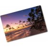 Kuchynská doska zo skla Západ slnka na pláži 80x52 cm