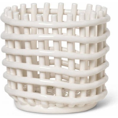 Ferm Living Košík Ceramic Basket Small off-white