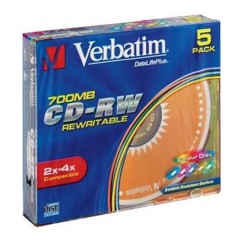 Verbatim CD-RW 700MB 4x, 5ks