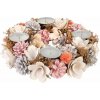 Veniec MagicHome Vianoce, adventný, ružovo-oranžový, 30 cm