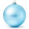DECOLED Veľká vianočná ozdoba 20 cm plastová guľa svetlo modrá lesklá